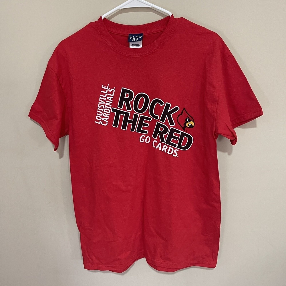 Blue 84 Louisville Cardinals T-Shirt Mens M Red NEW‎ Rock The Red Graphic Tee